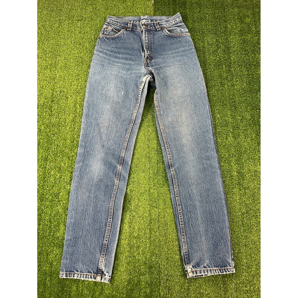 Vintage Levis 565 High Waisted Straight Leg Jeans Blue Medium Wash Size 9 W26